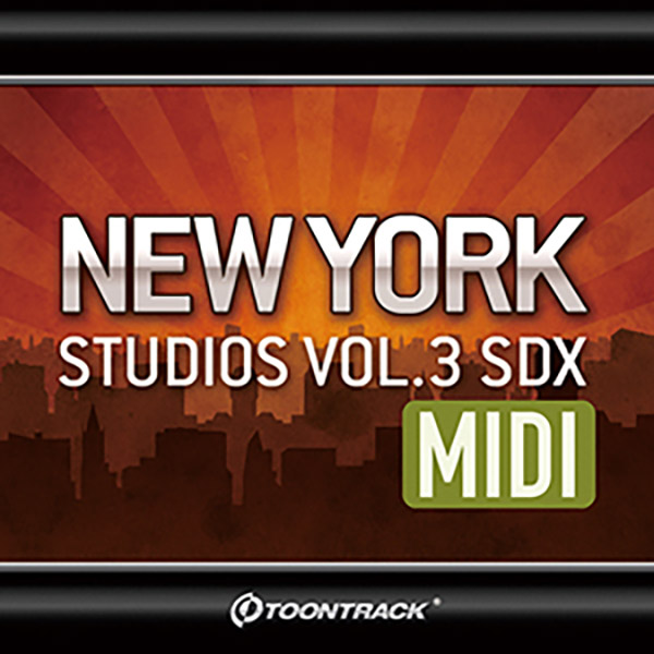 TOONTRACK DRUM MIDI NEW YORK STUDIOS VOL.3  [メール納品 代引き不可]