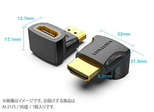 VENTION HDMI 90 Degree Male to Female Adapter Black HDMIP[u xV AI-2175