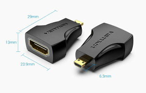 VENTION Micro HDMI Male to HDMI Female Adapter Black HDMIP[u xV AI-2274