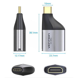 �y30���̓G���g���[�ł����P5�{�zVENTION Type-C ���X - HDMI �I�X �A�_�v�^�[ Gray HDMI1.4�K�i �A���~�j�E������ HDMI�P�[�u�� �x���V���� TC-2366