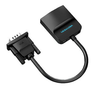 VENTION VGA to HDMI Converter with Female Micro USB and Audio Port 0.15M Black Ro[^[ xV AC-2731
