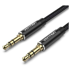 VENTION 3.5mm Male to Male �I�[�f�B�I�P�[�u�� �R�b�g���҂� Black [1m] �X�e���I�~�j�P�[�u�� �A���~�j�E������ �x���V���� BA-4469