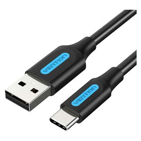 VENTION USB 2.0 A Male to USB-C Maleケーブル Black [1.5m] USBケーブル PVC Type ベンション CO-6285