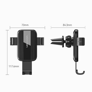 VENTION Auto-Clamping Car Phone Mount With Duckbill Clip Black Square Fashion Type �x���V���� KC-8944