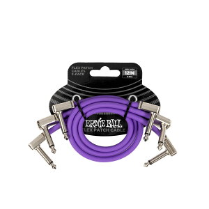 ERNiE BALL P06453 Purple �p�b�`�P�[�u�� Flex Patch Cable 12 3 Pack �A�[�j�[�{�[��