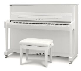 KAWAI K-114SX スノーホワイト艶出し塗装仕上げ アップライトピアノ 88鍵盤 島村楽器オリジナルモデル カワイ 【配送設置料込み・代引不可】【椅子・インシュレーター付属】