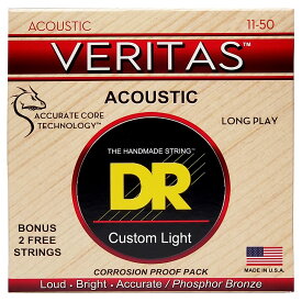 DR VERITAS VTA-11 Custom Light 011‐050 アコースティックギター フォスファーブロンズ弦【ディーアール ヴェリタス】