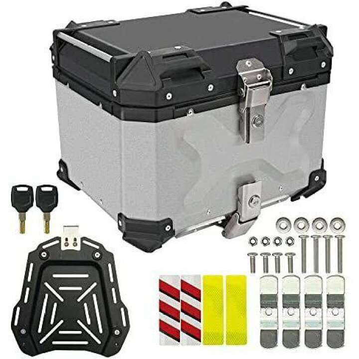 楽天市場】ONE STEP バイク用リアボックス 大容量 45L アルミ 取付 