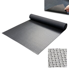 【P2倍!】 ガレージマット 屋外 3mm ゴムマット 床 バイク 幅1m 長さ5m 滑り止め 駐車場 トラックゴムシート フロアマット
