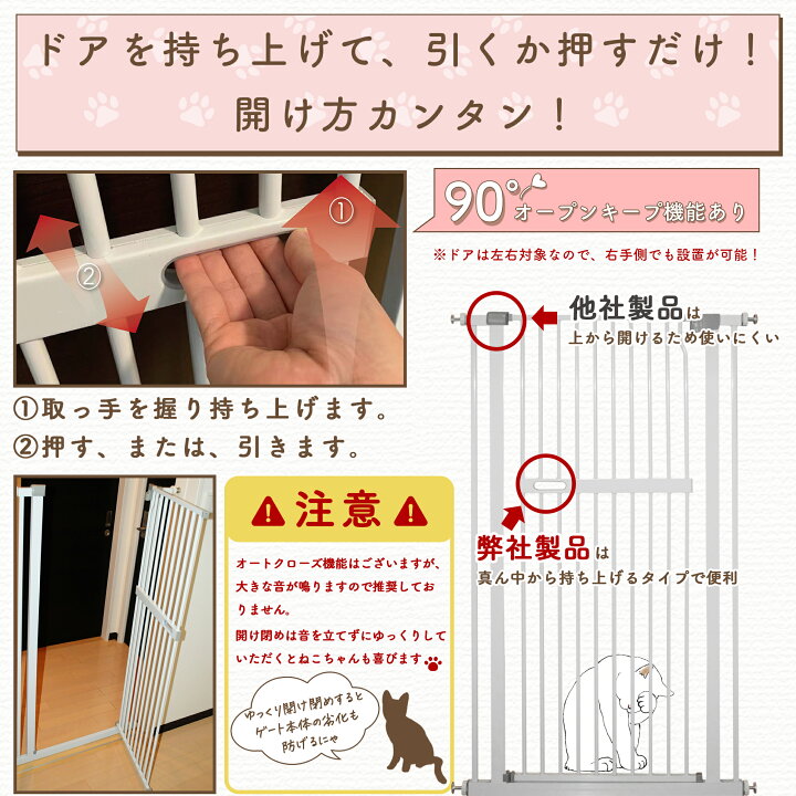 楽天市場】LIFAXIA ペットゲート 猫 島袋商店 【ドア付き用蝶番 