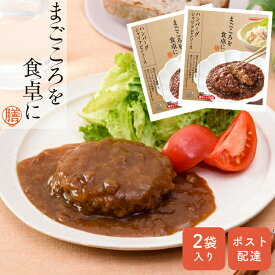 ハンバーグ(シャリアピンソース)(2袋入り) お惣菜 レトルト おかず ポスト 常温保存 まごころ膳 栄養バランス 電子レンジ 母の日