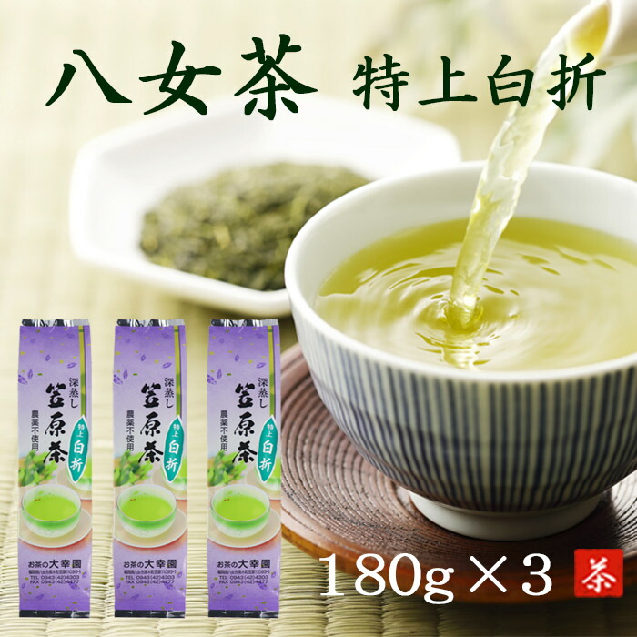 八女茶，緑茶(特上煎茶)1000円×2袋 - 酒