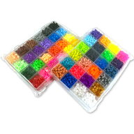 【楽天1位】アイロンで繋がる魔法のビーズ アイロンアートビーズ 48色 リフィルケース2個セット アイロン…