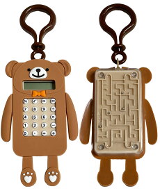 【レビューおまけあり】電卓 キーホルダー チャーム ミニ 迷路 小型 計算 小さい 8桁 おしゃれ かわいい 可愛い カラビナ キーリング 鍵 バッグ お揃い ギフト お誕生日 くま アイス パフェ ピンク ブルー イエロー ブラウン パープル 平成 レトロ クリスマス