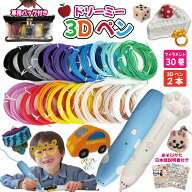 【楽天1位】 3Dペン ペン2本 フィラメント 5m巻 30個 大容量 お得 ドリーミー3Dペン セット 子供 3Dアー…