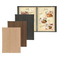メニューブック　シンビ(SHIMBI）売れ筋!【LS-12A】b5　B5サイズ対応　人気　木目柄　ピンタイプ　4ペー…