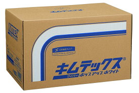 【ケース販売】 クレシア キムテックス ポップアップ ホワイト 150枚/ボックス ×4ボックス入 毛羽立ちが少なく 耐薬品性のあるポリプロピレン素材の不織布ワイパー 60701
