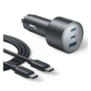 Anker�@�J�[�`���[�W���[�@Nano�@Car�@Charger�@�i167�D5W�C�@3�@Ports�j�@with�@USB�|C�@���@USB�|C�@�P�[�u��