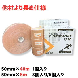 テーピング キネシオ キネシオテープ 6m × 5cm アスリートタイプ 【 独自開発のスリット加工でしっかりサポート 】Wout 50mm キネシオロジーテープ 伸縮 テーピングテープ マラソン 膝 足首 手首 ふくらはぎ 足裏 指 送料無料 Wout