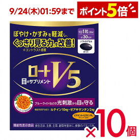 ［9/24～4営業日以内発送］【10個セット】ロートV5a 30粒 × 10個 (機能性表示食品)【 ロートv5 (ファイブ) ロートV5 機能性表示食品 サプリメント 目 ルテイン 健康 正規品】【宅配便】