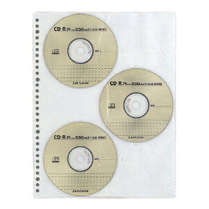 コクヨ　EDB−A375 CD／DVDポケット　A4リフィル縦　30穴　6枚収容　3枚入