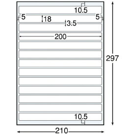 エレコム 背ラベルファイル用A4　13面10枚　EDT－TF13