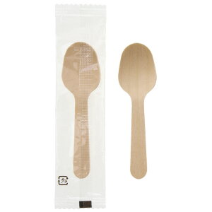 サンナップ 袋入ウッドデザートスプーン8.5cm 100本