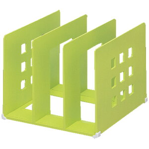 LIHIT LAB. 仕切りラックL A-7321-6 黄緑