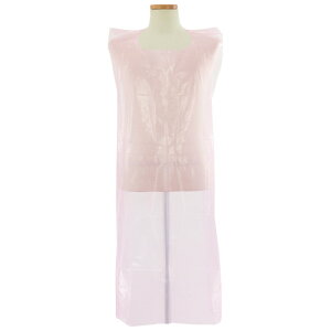 ミドリ安全 ベルデポリガードエプロン袖なしピンク50枚