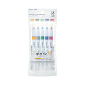 コクヨ KOKUYO 2トーンカラーマーカー「マークタス」 5本セット PM-MT200-5S2 ★ネコポス