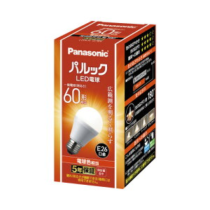 Panasonic LEDdʓd` E26 60W` Lz^Cv dF LDA7LGK6 O[w@K