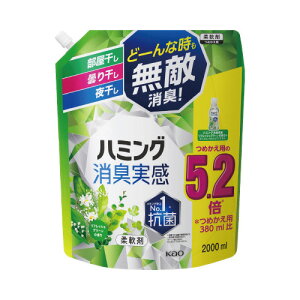 花王 ハミング消臭実感 詰替用 リフレッシュグリーンの香り 2L 418814