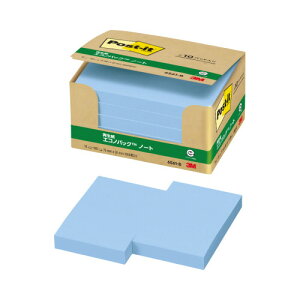 スリーエム ジャパン ポスト・イット再生紙ノート エコノP 75×50mm 100枚×10 ブルー 6561-B グリーン購入法適応 エコマーク