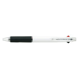 三菱鉛筆 ジェットストリーム3色ボールペン極細白 0．5mm インク色：黒・赤・青 SXE340005-1 グリーン購入法適応