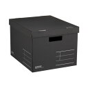 コクヨ KOKUYO 収納ボックス「NEOS」フタ付き Lサイズ ブラック A4-NELB-D グリーン購入法適応