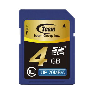チームグループ SDHCメモリーカード CLASS10 20MB/s 4GB TG004G0SD28K ★ネコポス