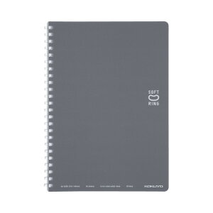コクヨ KOKUYO ソフトリングノート(ドット入り罫線) A5 罫幅6mm 50枚 ダークグレー ス-SV331BT-DM ★ネコポス