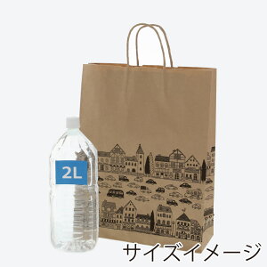 HEIKO 紙袋 手提げ紙袋 25チャームバッグ 2才 ニュータウン B 幅320×マチ115×高410mm 50枚入 業務用 ラッピング シモジマコード003201300