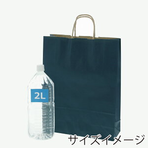 HEIKO 紙袋 手提げ紙袋 25チャームバッグ 2才 未晒 紺C 幅320×マチ115×高410mm 50枚入 業務用 ラッピング シモジマコード003201404