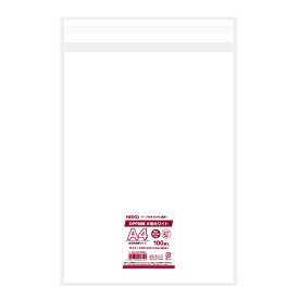 【楽天スーパーセール限定特価】OPP 封筒 100枚 A4 片面ホワイト テープ 付き シモジマ HEIKO