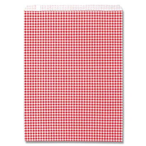 HEIKO 紙袋 平袋 柄小袋 R-10 ギンガムミニ 赤 幅250×高330mm 200枚入 レッド 業務用 ラッピング シモジマコード006522204