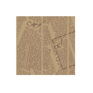 ワックスペーパー フェザーイニシャル 茶 15-15 100枚入 150×150mm シモジマ HEIKO