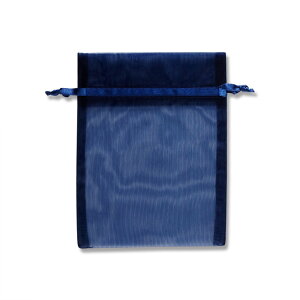 ギフト バッグ 10枚 巾着 袋 オーガンジーバッグ M ネイビー シモジマ HEIKO