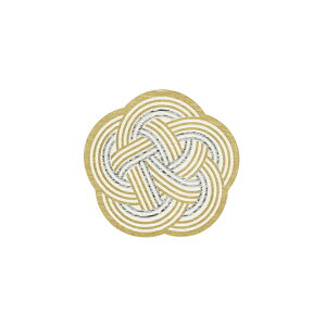 和風 ギフト シール 32片 梅結び 銀 シモジマ HEIKO シモジマコード:007062859