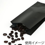 コーヒー 豆 袋 100枚 ヒートシーラー 対応 珈琲袋 100g用 脱気弁付 マット黒 みすまる産業株式会社
