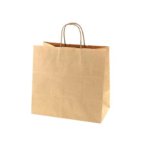 HEIKO 紙袋 手提げ紙袋 25チャームバッグ 30-3 未晒無地 幅300×マチ180×高290mm 50枚入 ブラウン 業務用 ラッピング シモジマコード003267111
