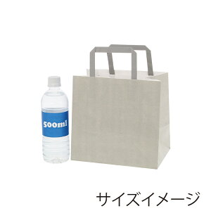 HEIKO 紙袋 手提げ紙袋 Hフラットチャームバッグ 220-1 (平手) エコアッシュ 50枚 業務用 ラッピング シモジマコード003277322