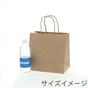 HEIKO 紙袋 手提げ紙袋 25チャームバッグ 24-17 未晒無地 幅240×マチ170×高240mm 50枚入 ブラウン 業務用 ラッピング シモジマコード003272301