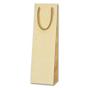 HEIKO 紙袋 手提げ紙袋 Kバッグ ワイン1本 クラフトエンボス 幅110×マチ100×高365mm 10枚入 ブラウン 業務用 ラッピング シモジマコード006145505