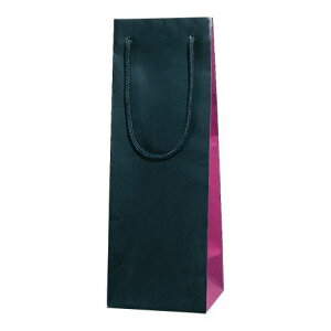 HEIKO 紙袋 手提げ紙袋 ブライトバッグ ワイン LL 黒×ワイン 幅140×マチ120×高400mm 10枚入 業務用 ラッピング シモジマコード006459124